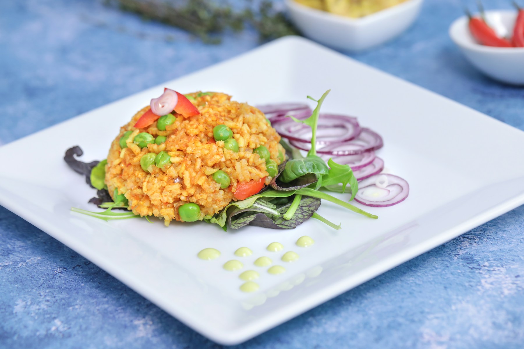 Jollof rice with vegetables